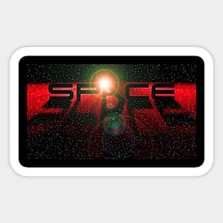 Space Design - Red Sticker